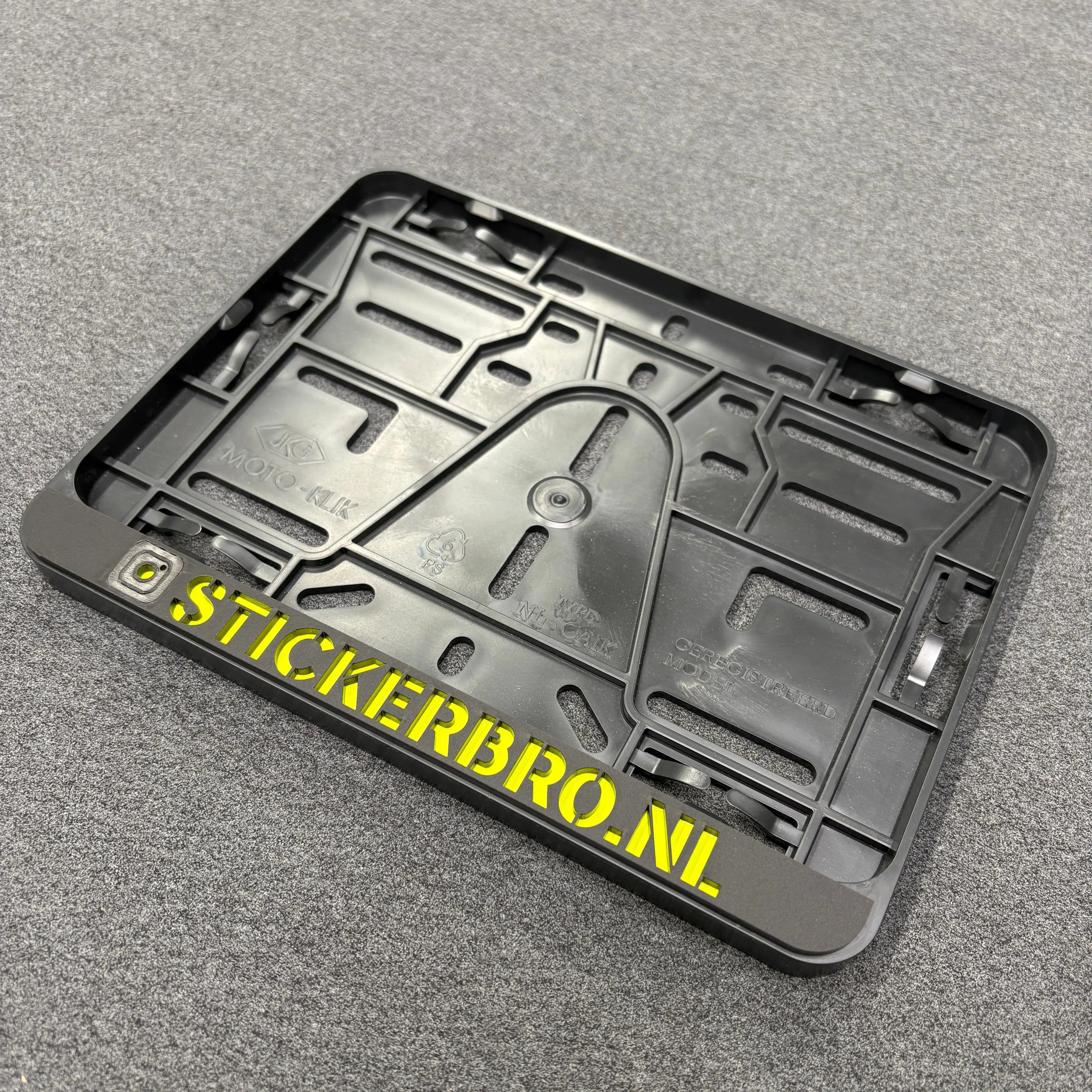 Motor Kentekenhouder 3mm Laser-gesneden Tekst Stickerbro.nl
