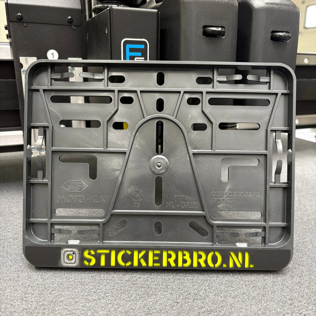 Motor Kentekenhouder 3mm Laser-gesneden Tekst Stickerbro.nl