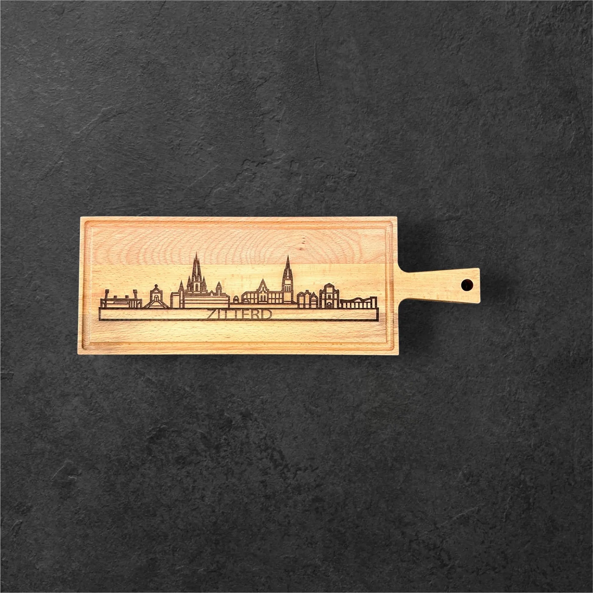 Borrelplank skyline Sittard Stickerbro.nl