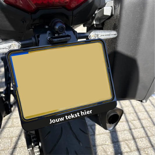 motor kenteken sticker met eigen tekst Stickerbro.nl