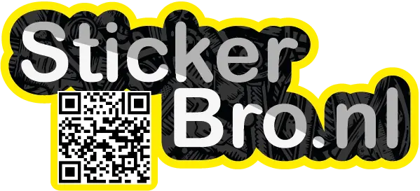 Sticker met qr code Stickerbro.nl