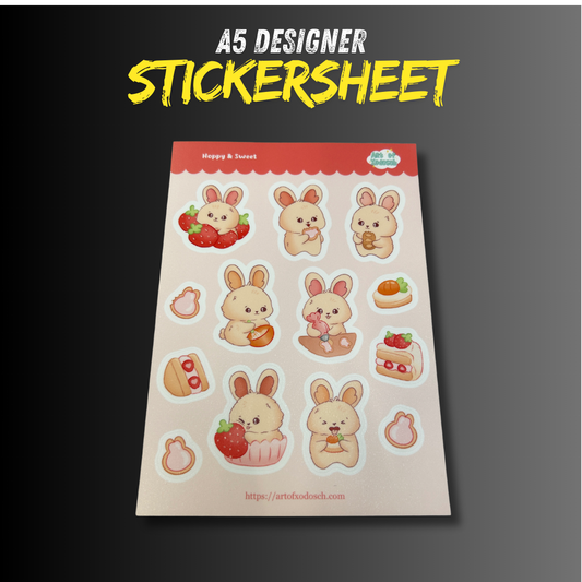 A5 Stickervellen voor designers.